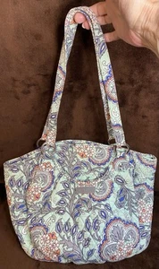 Borsa a tracolla Vera Bradley borsetta top zip floreale tasche esterne - Foto 1 di 18