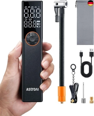 Neues AngebotAstroAI Fahrradpumpe Elektrische Luftpumpe, 150PSI Mini Tragbare Akku