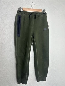 KIDS SIZE Large NIKE Tech Fleece Joggers Sweat Pants Green FD3287-223 26x25 - Picture 1 of 12