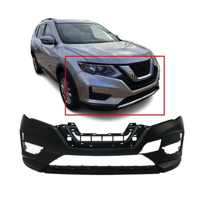 Primed Front Bumper Cover for 2017-2019 Nissan Rogue SL S SV Hybrid 620226FL0H - Image 1 of 4