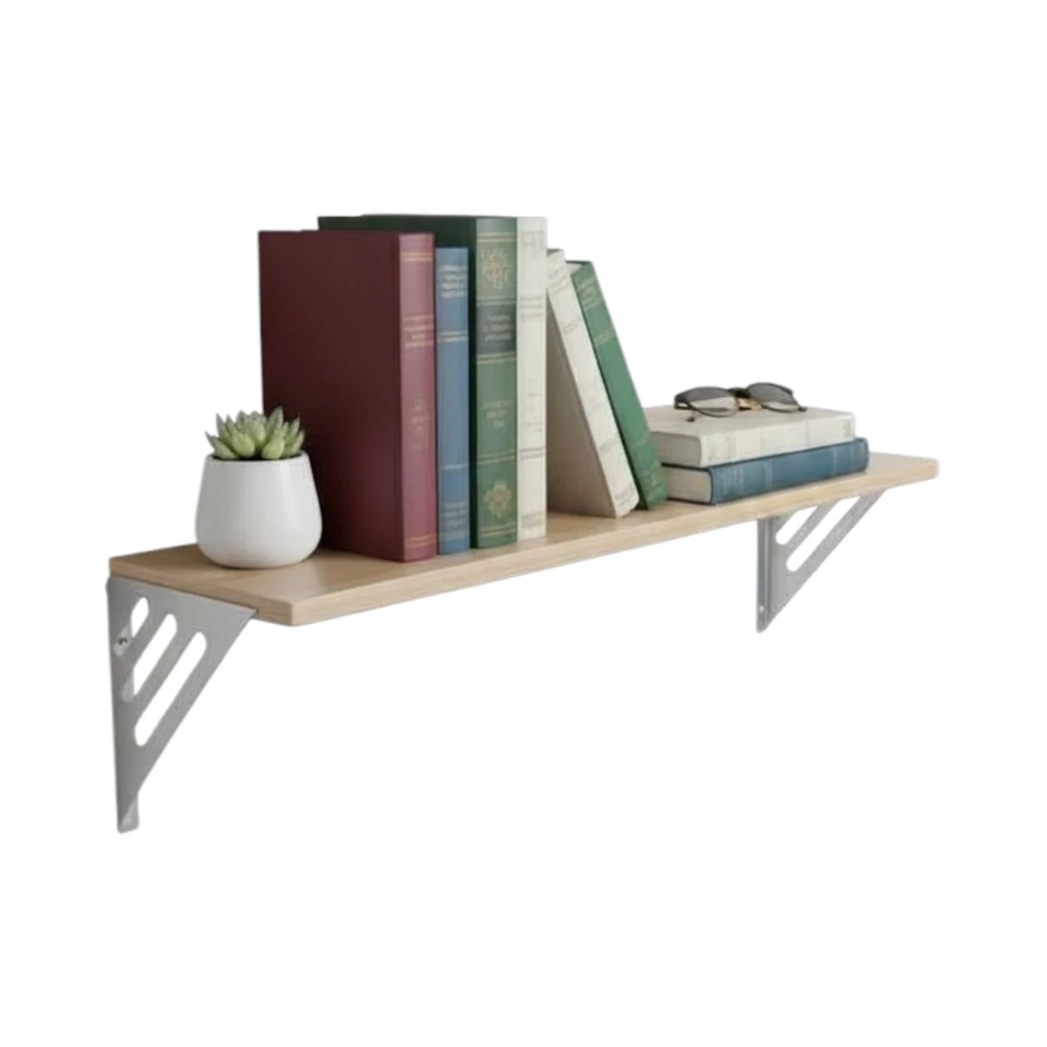 Wall Mounted Wooden Floating Shelves Home Office Display Storage Decor Shelf UK - Image 1 of 1