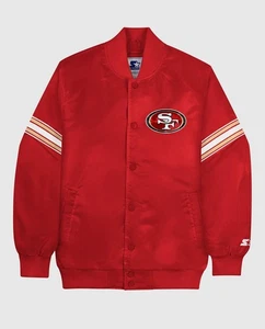 Starter Red San Francisco 49ers Satin Full-Snap Starter Jacket - Picture 1 of 5