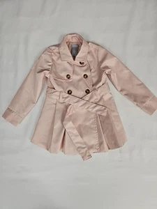 Tahari Baby Girl Trench Coat Size 2T Double Breasted Pink/mauve - Picture 1 of 5