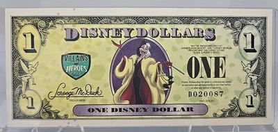 Dólares Disney 2013 $1 Cruella 101 Dálmatas Serie D - Error ortográfico Foto 1 de 2