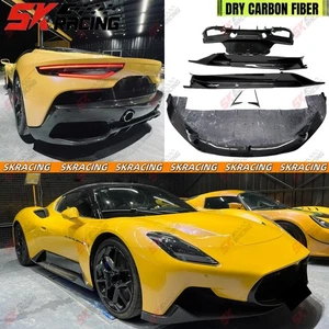 Fits Maserati MC20 22+Dry Carbon Front Rear Lip Side Skirts Vents Trim Body Kits - Picture 1 of 33