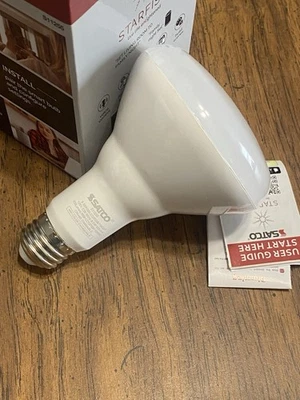 Satco WIFI Smart Bulb Lighting S11255 Single 9.5 Watt BR30 Medium - White - Image 1 of 4