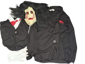 Costume puzzle vintage 2004 SEW con maschera, giacca, guanti PMG Halloween grande - Foto 1 di 10