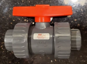 TVI 3/4" PVC True Union Ball Valve Socket - Picture 1 of 5