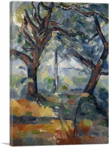 ARTCANVAS Die großen Bäume 1904 Leinwand Kunstdruck von Paul Cezanne - Bild 1 von 14