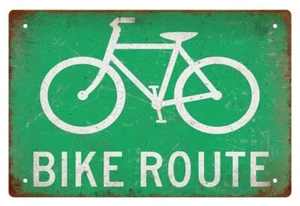 DISTRESSED BIKE ROUTE 8"X12" BLECHSCHILD - Bild 1 von 1