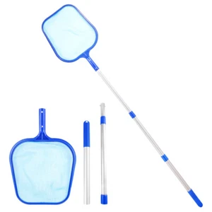 Heavy Duty Pool Skimmer Leaf Rake Net Cleaning Swimming Pool Fine Mesh - Picture 1 of 34