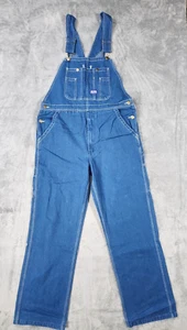 BIG SMITH Bib Overalls Men's 38 x 32 Blue Denim Relaxed Fit Work Wear NWT - Picture 1 of 11