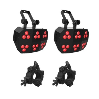2x Chauvet DJ Wash FX Hex ILS LED effect light w/ 2x O-Clamps - Image 1 of 4