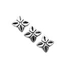 20 Antiqued Tibetan Silver Metal 7x3mm Four Leaf Flower Spacer Accent Beads