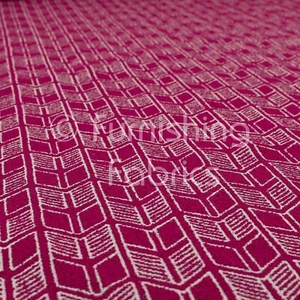 New Soft Quality Woven Modern Chevron Geometric Pattern Pink Upholstery Fabric - Picture 1 of 5