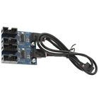  USB Header Extension Adapter Hub for Port Multiplier Cord Connector Motherboard