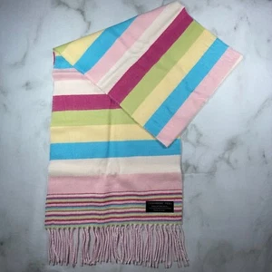 Weicher Unisex mehrfarbig gestreifter Quaste Acryl Schal Kaschmir-Feel - Bild 1 von 4