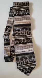 Daniel De Fasson Tie Handmade Geometric Novelty Print Necktie 100% Silk - Picture 1 of 3