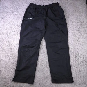 CCM Hockey Warmup Pants Mens Large *DEFECTS* Black Zip Ankle Tactical Cool - Picture 1 of 13