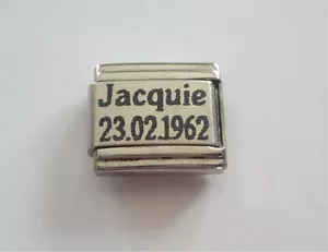 Italian Charms ANY NAME ANY DATE CUSTOM MADE Personalised - Picture 1 of 1