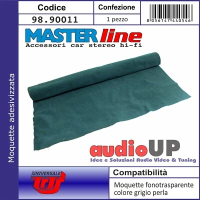 MOQUETTE ACUSTICA NON ADESIVA GRIGIO PERLA RIVESTIMENTO BOX SUB E PIANALI - Bild 1 von 2