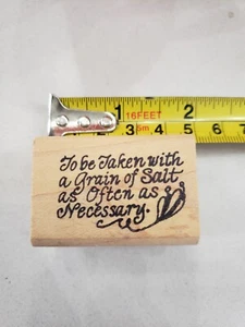 Markenlos mit einem Körnchen Salz so oft wie nötig zu nehmen Gummistempel - Bild 1 von 2