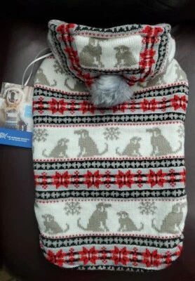 Human Society  Dog Sweater Jacket /Coat Holiday  Knit, Fleece Lined XS,S,M,L New - Image 1 of 4