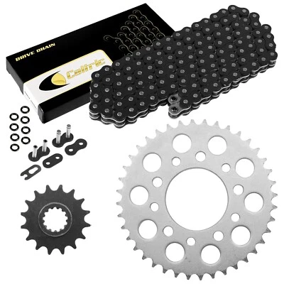 Cadena de transmisión y piñones de junta tórica negros para Honda VF750C Magna 750 Rc43 1994-2004 Foto 1 de 4