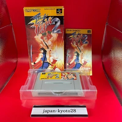 Final Fight 2 w/box manual Nintendo Super Famicom SFC  Good Condition - Image 1 of 4