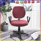 Spandex Stretch Computer Chair Cover Office Chairs Seat Case (Wine Red) #