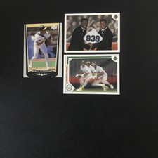 3 Rickey Henderson UD Cards: 1990 “Stolen Base Leader”- 1991-1999   As   HOF