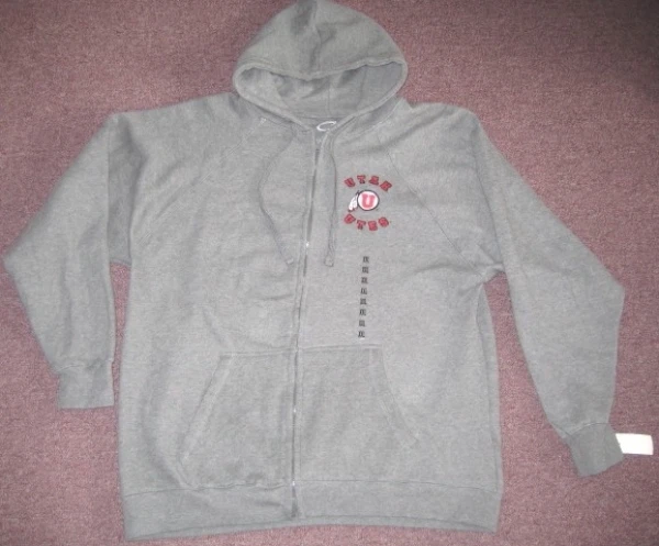 NEW UTAH UTES HOODED SWEATSHIRT FOOTBALL ZIP 2XL XXL - Image 1 of 1
