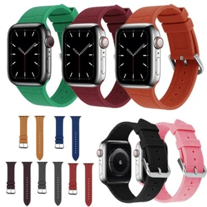 Correa de correa deportiva suave de silicona para Apple Watch Series 7 6 5 4 3 2 1 - Imagen 1 de 39
