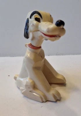 brinquedo colecionável vintage anos 40 Disney Pluto cabeça bobble aceno de cabeça plástico 3 polegadas - Imagem 1 de 4