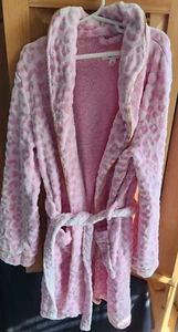 Juicy Couture Girls Leopard Pink Plus Robe 10/12 - Picture 1 of 4