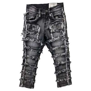 Little Kids FWRD DENIM CO. Patchwork True Stacked Denim Jeans - Picture 1 of 8