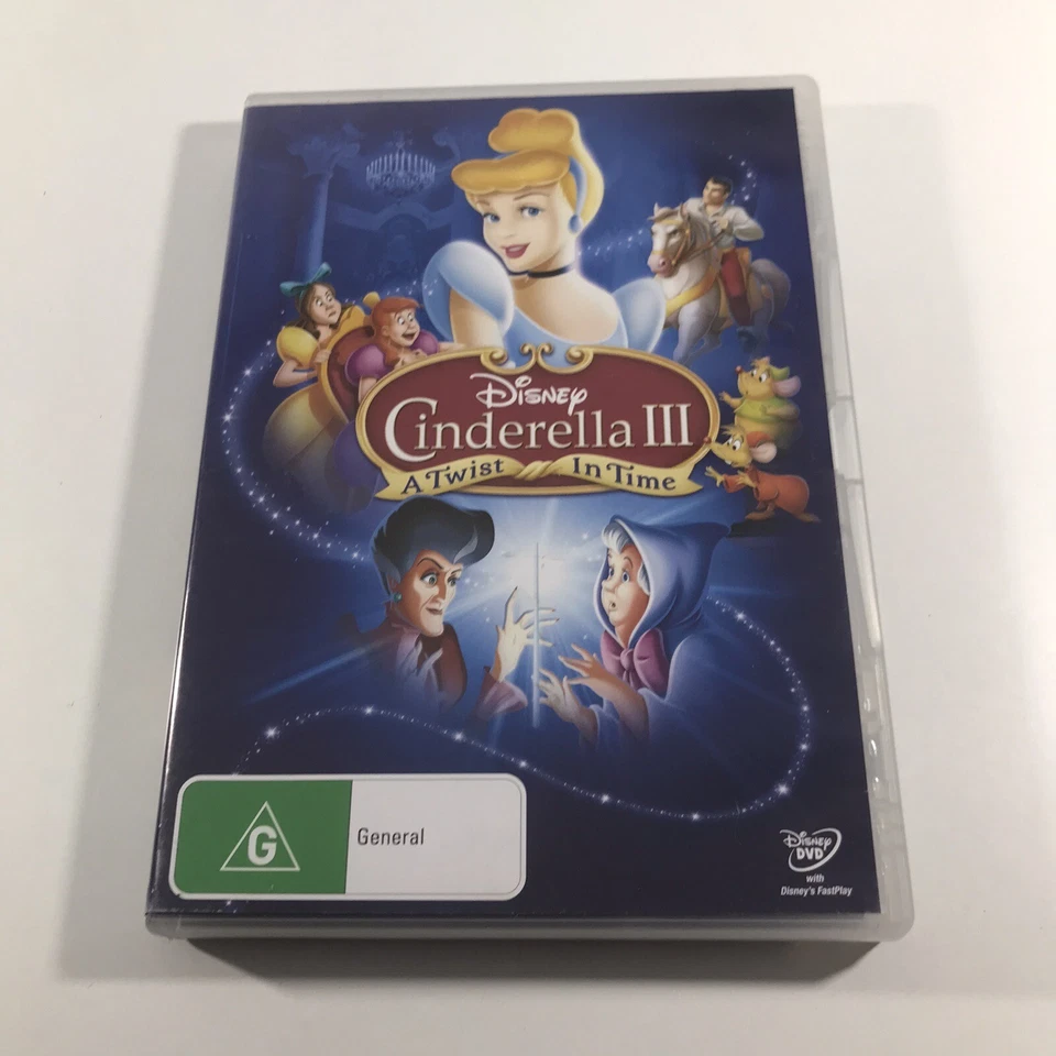 Cenicienta III A Twist In Time DVD Película Animada Disney Región 4 PAL Foto 1 de 4