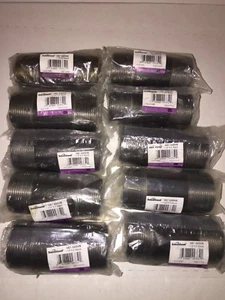 Southland 587-040HN 1-1/2" X 4" Black Steel Nipples Lot of 10 - Picture 1 of 2