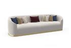 Sofa 3 Sitzer Polster Couch Modern Stil LuxusTextil wei Sofa