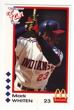 1992 McDonald's Cleveland Indians Tribe Kids Fan Club Mark Whiten NNO