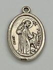 Sterling Silver Oval Saint Francis on Reverse Saint Anthony - Italy Pendant Only