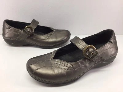 Spring Step Bronze Leather Mary Janes Women's sz 6.5-7 / 37 - Image 1 of 4