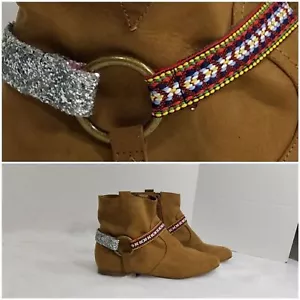 Indigo Rd Mujer Talla 9.5 Imitación Gamuza Ligero Botín Detalle Boho - Imagen 1 de 8