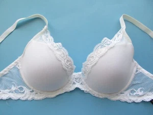 Natori 730023 Feathers Demi Plunge UW Bra White 30DDD $68 B400DDD30 - Picture 1 of 8