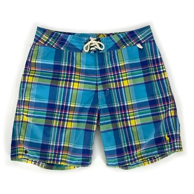 Polo Ralph Lauren Swim Trunk Men Board Shorts Plaid New NWT 32 / M - Image 1 of 4