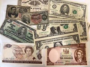 USA, Canada, New Zealand & More, Huge Collection, Lots of ( 21 ) banknotes - Picture 1 of 19
