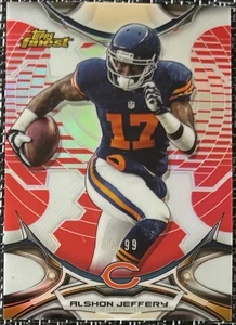 🔥 2015 Topps Finest RED REFRACTOR SP #61 Alshon Jeffery #d/99 🔥 - Imagen 1 de 2