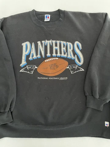 Vintage 1993 Carolina Panthers Crew Neck Sweatshirt Russell Athletic XXL 0723a Cover