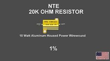   NTE 10WM320 10W, 20K Ω, 1%  10 Watt Aluminum housing power Wire wound resistor