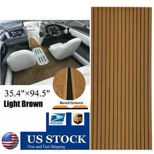EVA Faux Teak Decking Sheet for Boat Marine Flooring Carpet Foam _ Beveled Edge - Picture 1 of 12